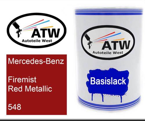 Mercedes-Benz, Firemist Red Metallic, 548: 500ml Lackdose, von ATW Autoteile West.